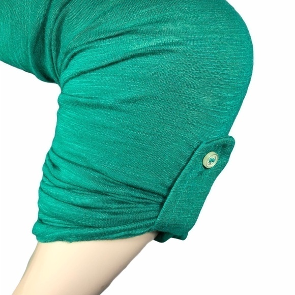 Express Tab Sleeve Emerald‎ Green Top Small S - Picture 5 of 6